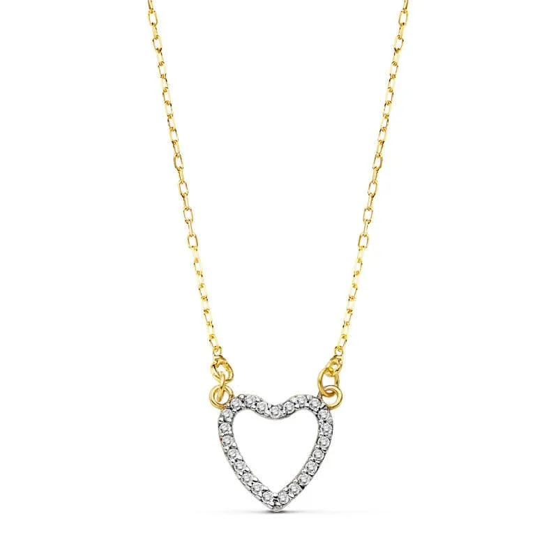 18K GARGANTILLA ORO AMARILLO CORAZON 10X10 MM 42CM C. AMOR