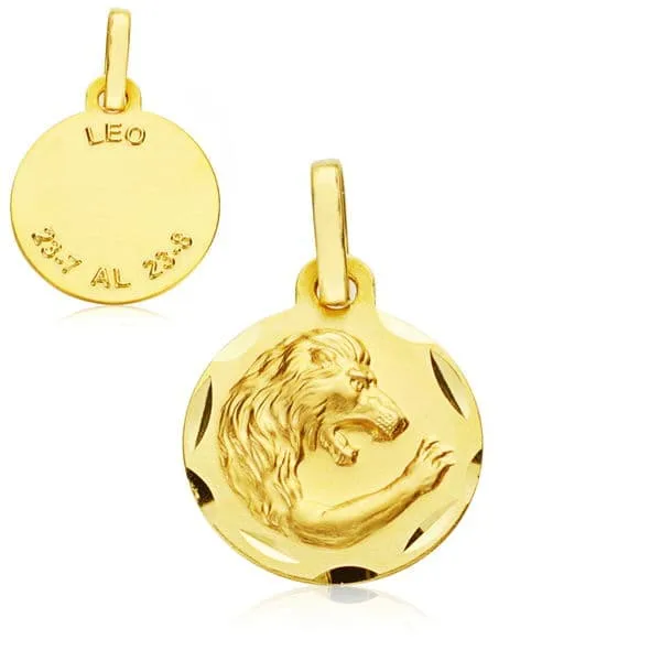 18K HOROSCOPO ORO AMARILLO LEO 13 MM