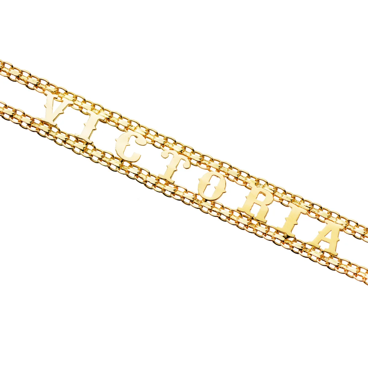 18K PULSERA ORO AMARILLO NOMBRE ELEFANTES. ANCHO: 10MM. LARGO: 19CM — vista 2