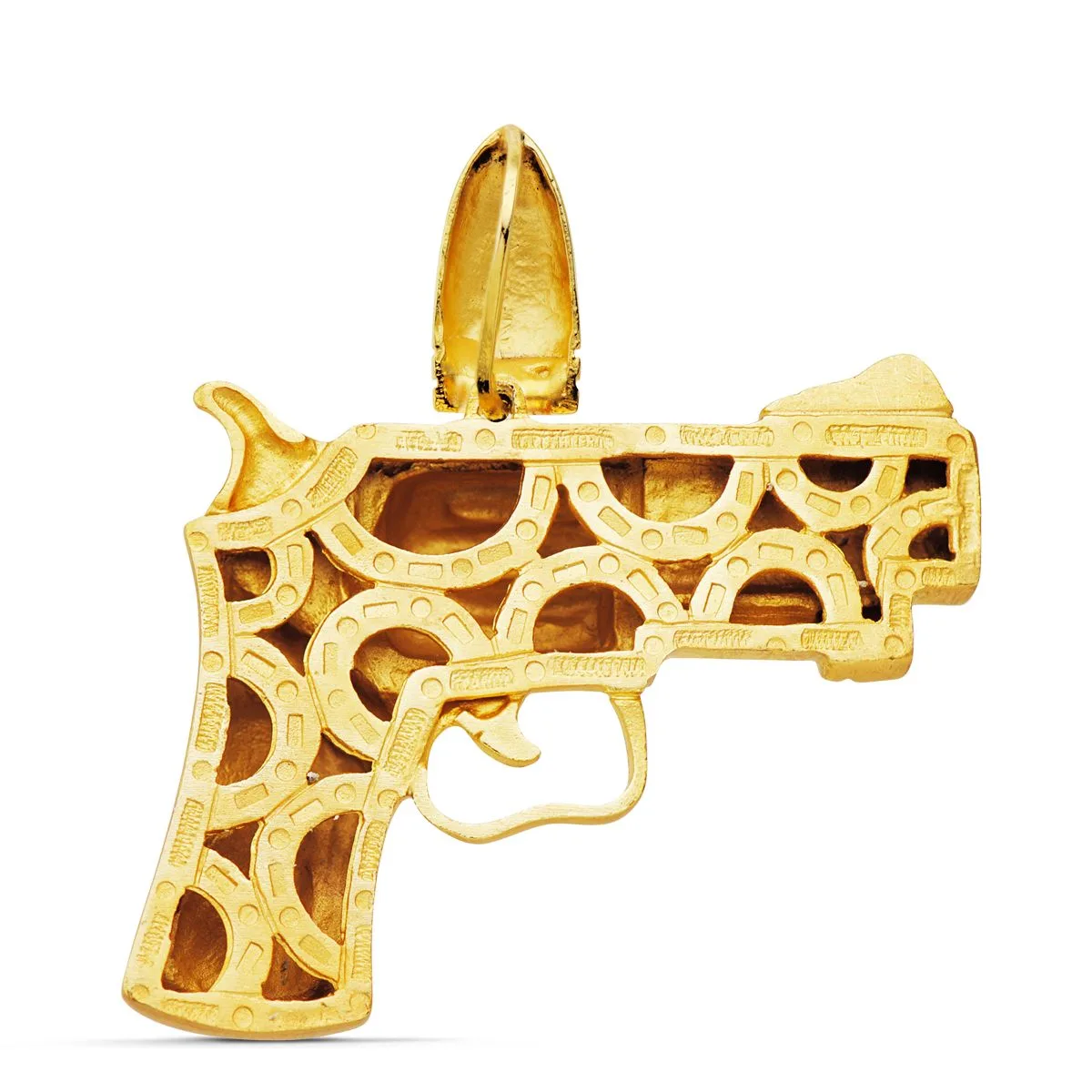18K COLGANTE PISTOLA ORO AMARILLO 46X39 MM — vista 2