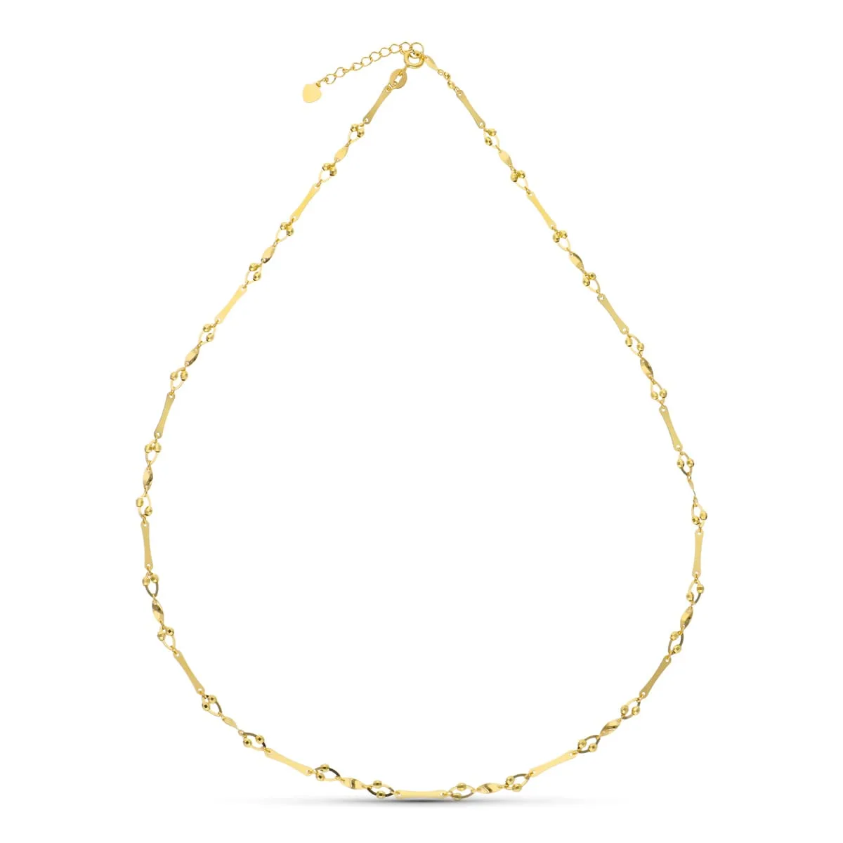 18K GARGANTILLA ORO AMARILLO TRAMOS Y ESLABONES 45CM