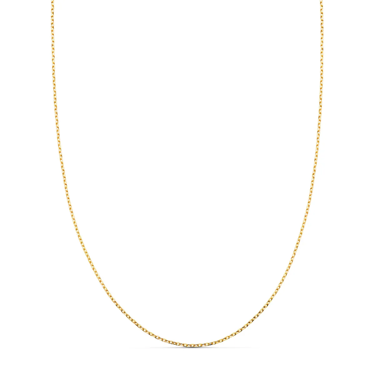 18K CADENA ORO AMARILLO FORZADA MACIZA ANCHO: 0.75 MM LARGO: 45CM