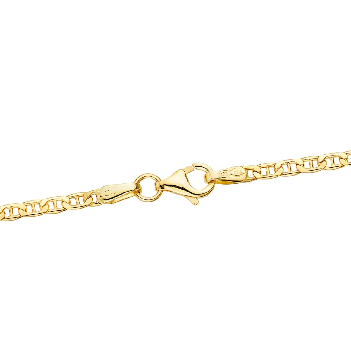 18K CADENA ORO AMARILLO ANCLA PLANA HUECA LARGO 45CM ANCHO 2 MM — vista 2