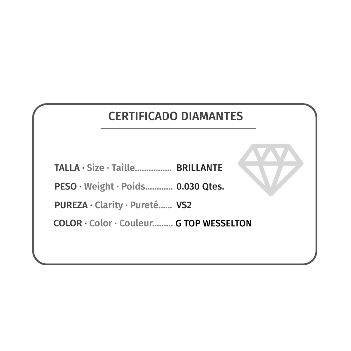 18K SORTIJA ABIERTA ORO ROSA DIAMANTES DE LABORATORIO 0,030QTS.G-VS2. CUERPO REDONDO 1 MM — vista 2