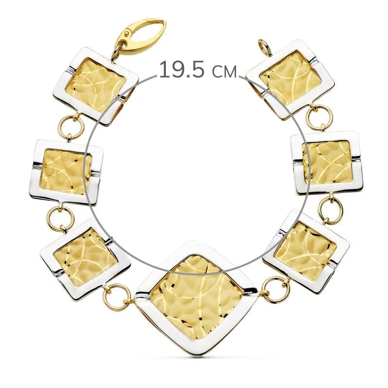 18K PULSERA BICOLOR LASER 19.5CM — vista 2