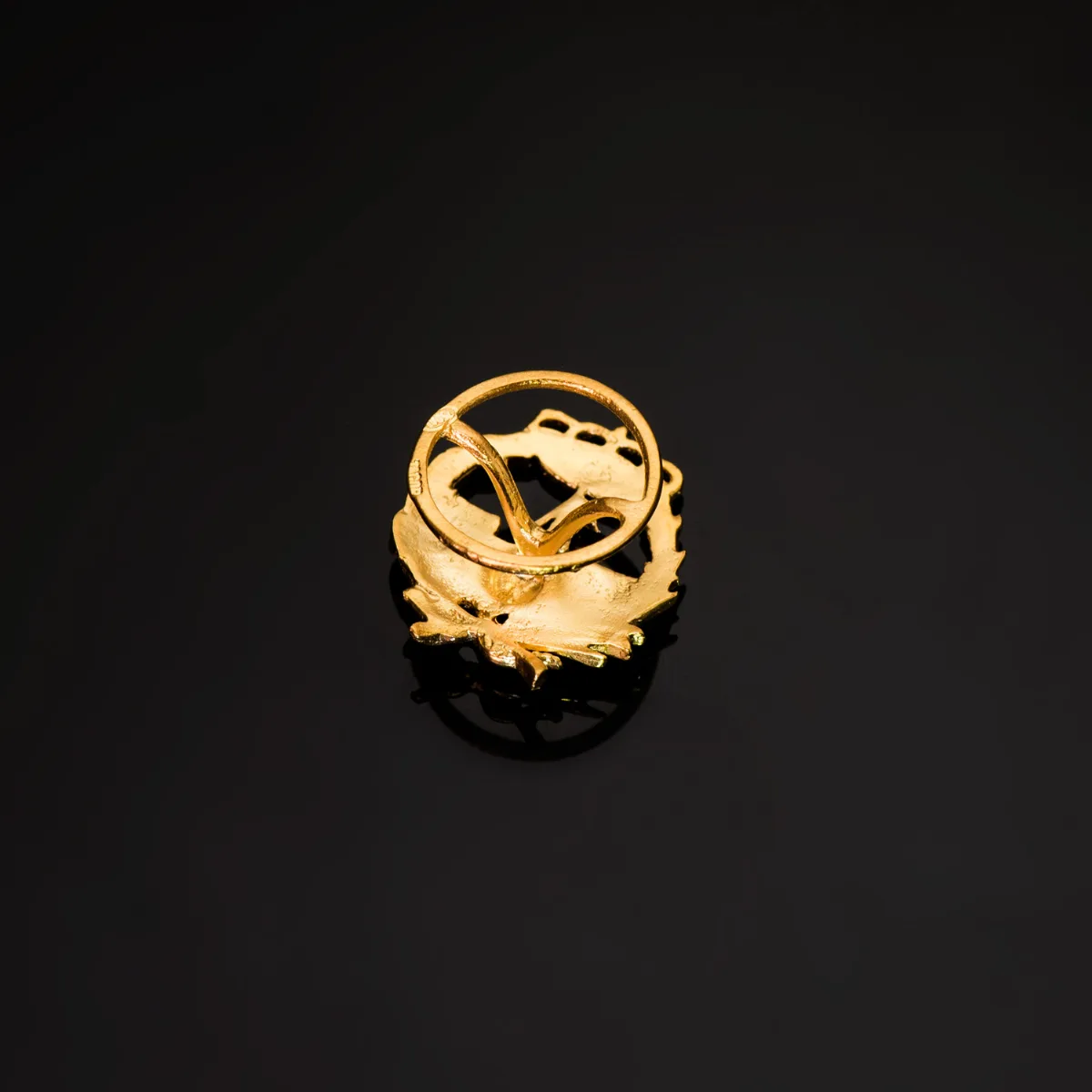 18K INSIGNIA ORO AMARILLO INGENIERO NAVAL 17 X 14 MM — vista 3