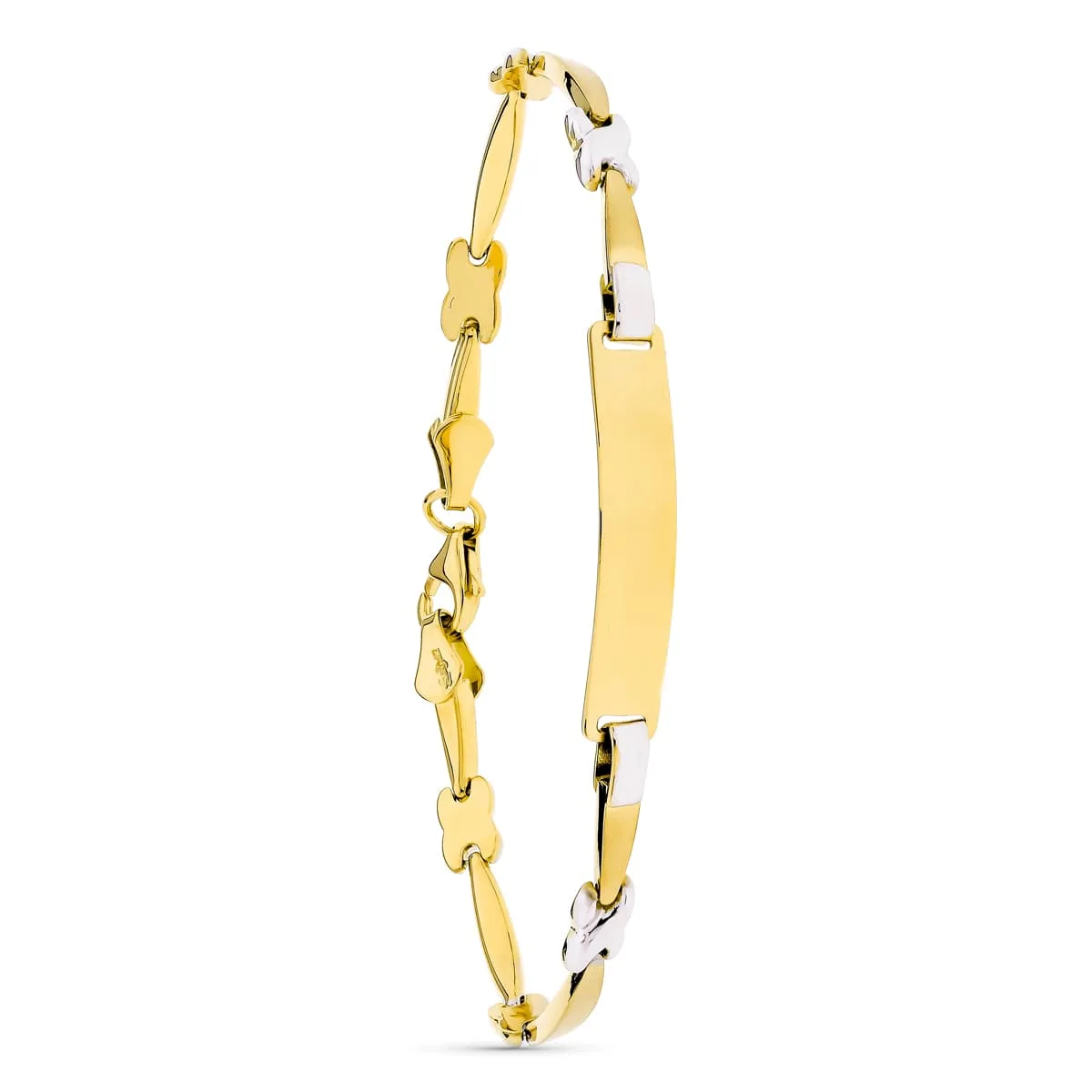 18K ESCLAVA ORO BICOLOR 18CM