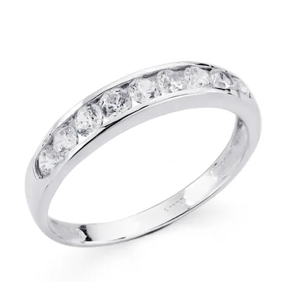 18K SORTIJA ORO BLANCO CIRCONITA CARRIL