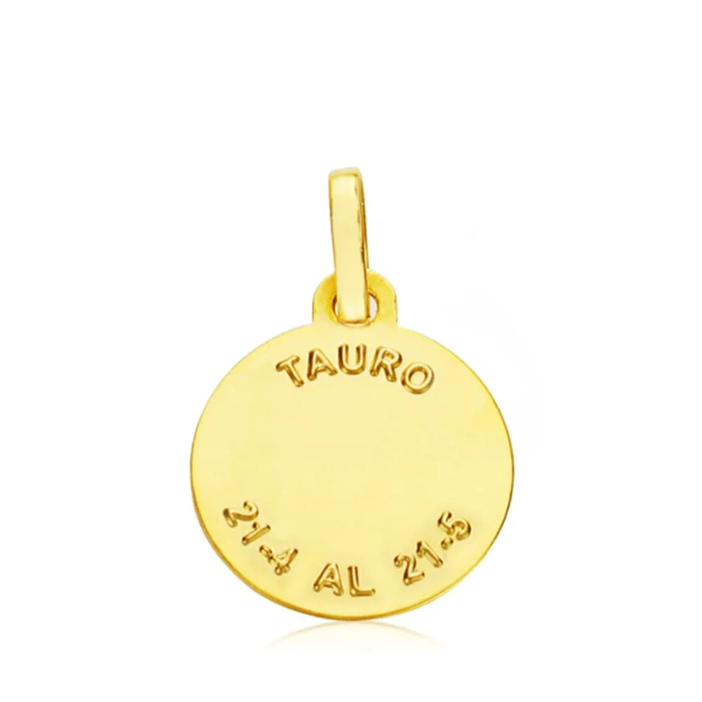 18K HOROSCOPO ORO AMARILLO TAURO 13 MM — vista 2