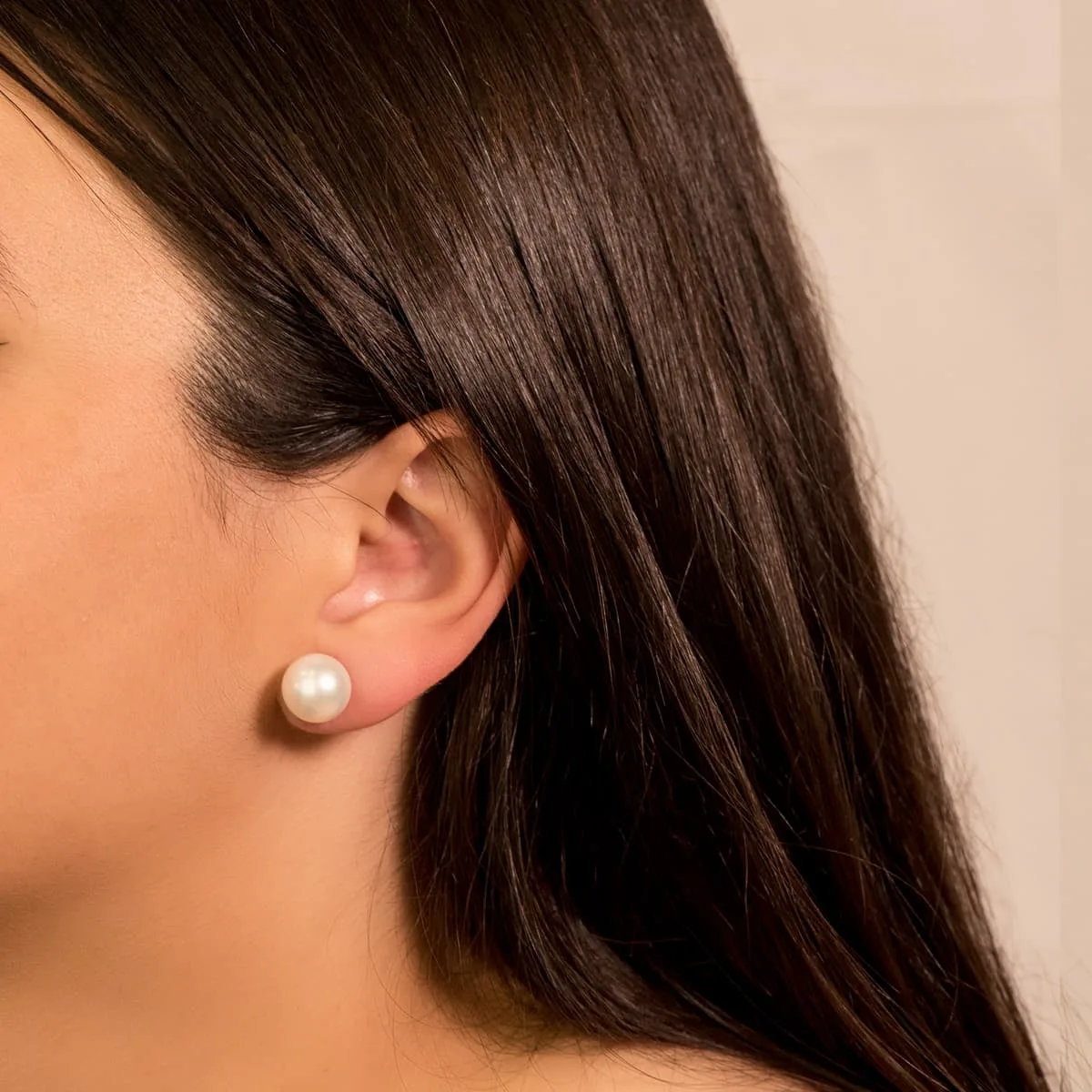 18K PENDIENTES PERLA AUSTRALIANA ORO AMARILLO 11.5-12 MM CIERRE PRESION — vista 3