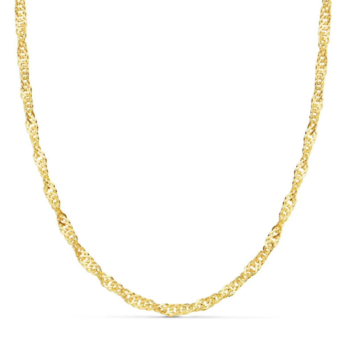 18K CADENA ORO AMARILLO MACIZA SINGAPUR 50CM 4 MM