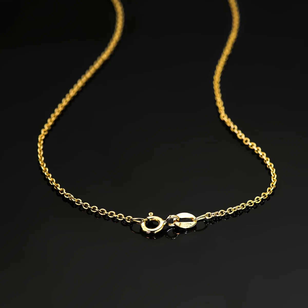 18K CADENA ORO AMARILLO ROLO MACIZA ANCHO: 1.5MM LARGO: 45CM — vista 3