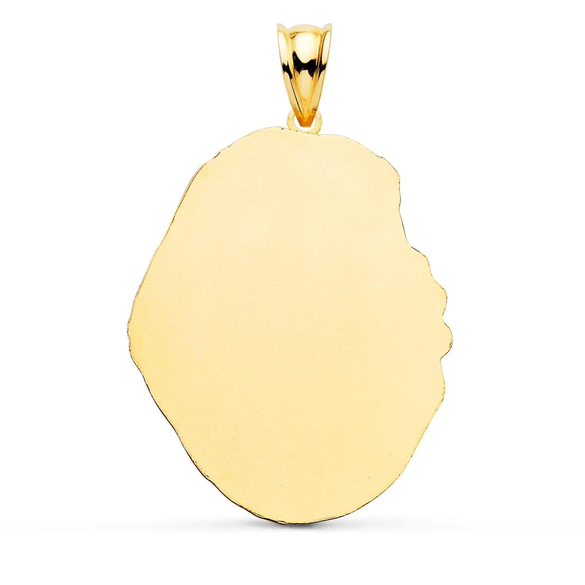 9K MEDALLA ORO AMARILLO ESPERANZA DE TRIANA SILUETA TALLADA 28X20 MM — vista 2