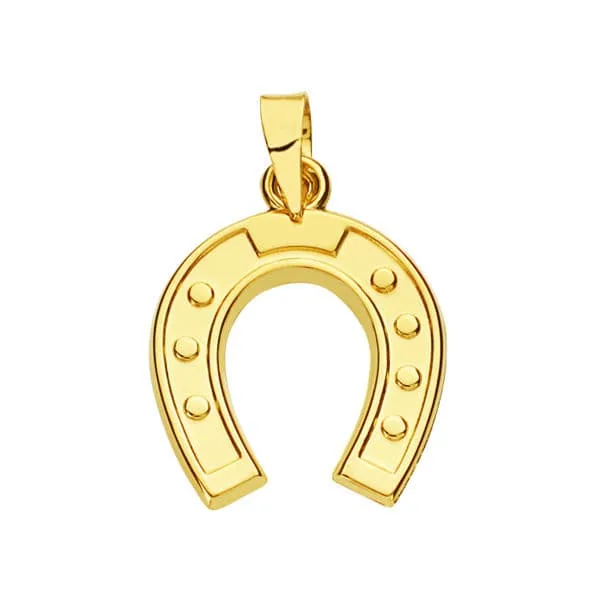 18K COLGANTE AMULETO ORO AMARILLO HERRADURA 20X15 MM
