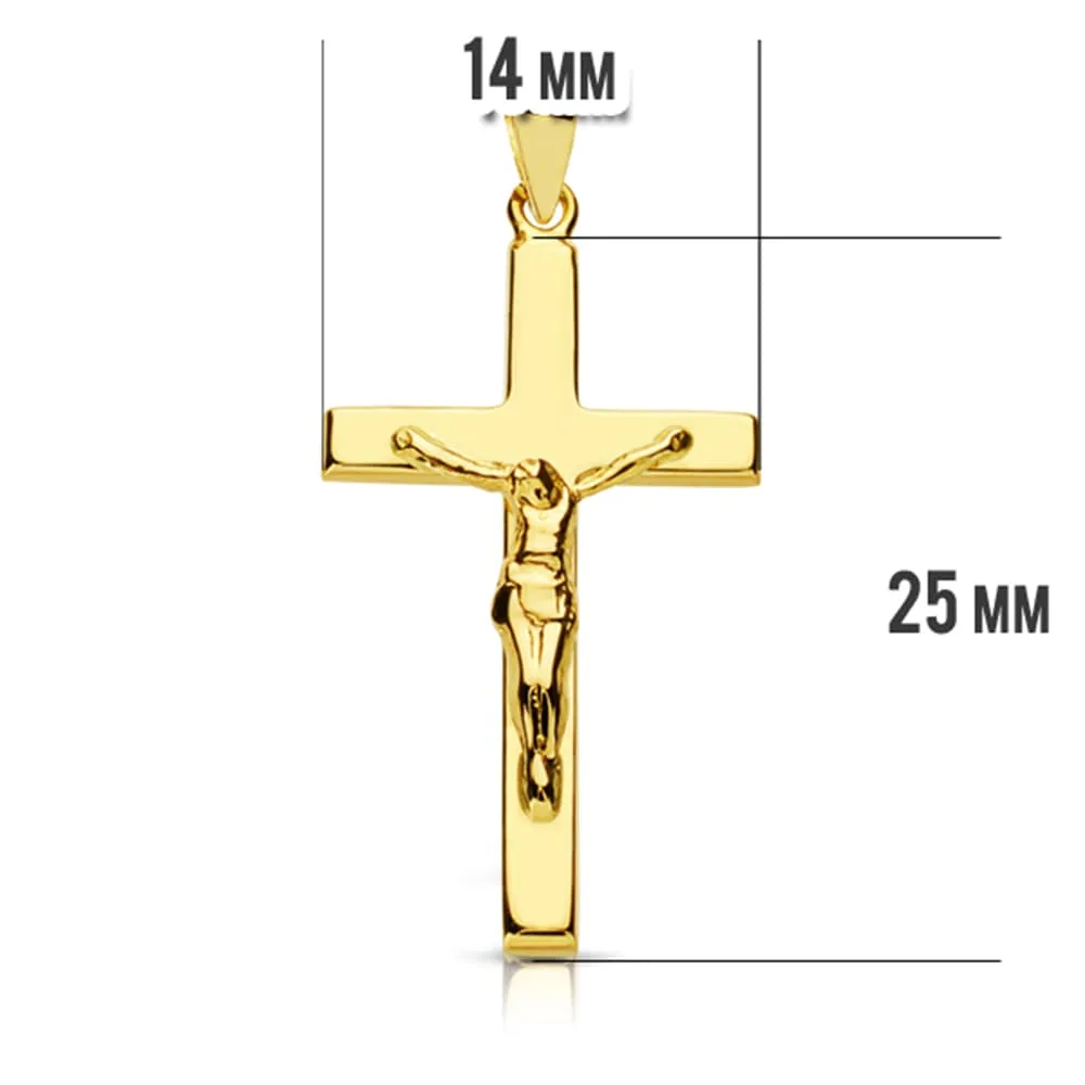 18K CRUZ ORO AMARILLO CON CRISTO. 27X15 MM — vista 2