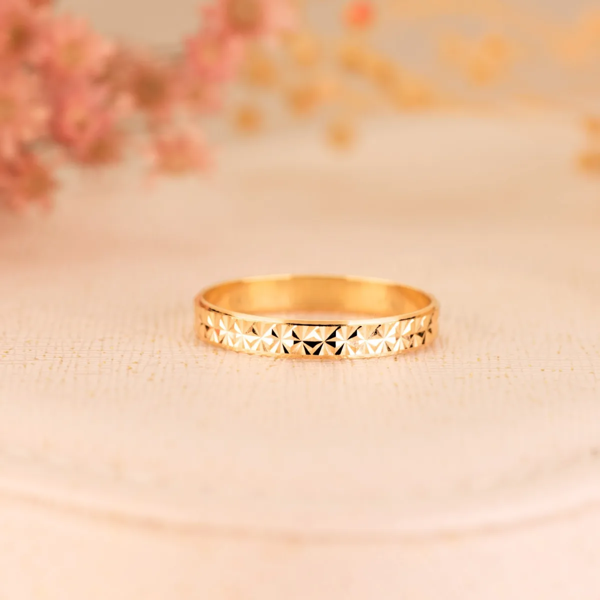 18K ALIANZA ORO AMARILLO DIAMANTADA. ANCHO: 3 MM — vista 3