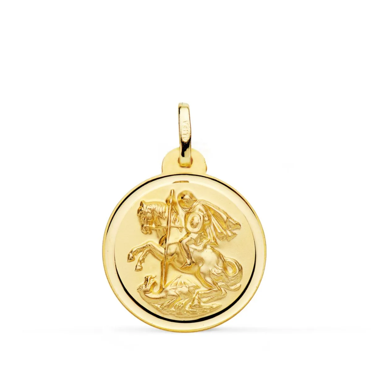 18K MEDALLA ORO AMARILLO SAN JORGE BISEL 20 MM