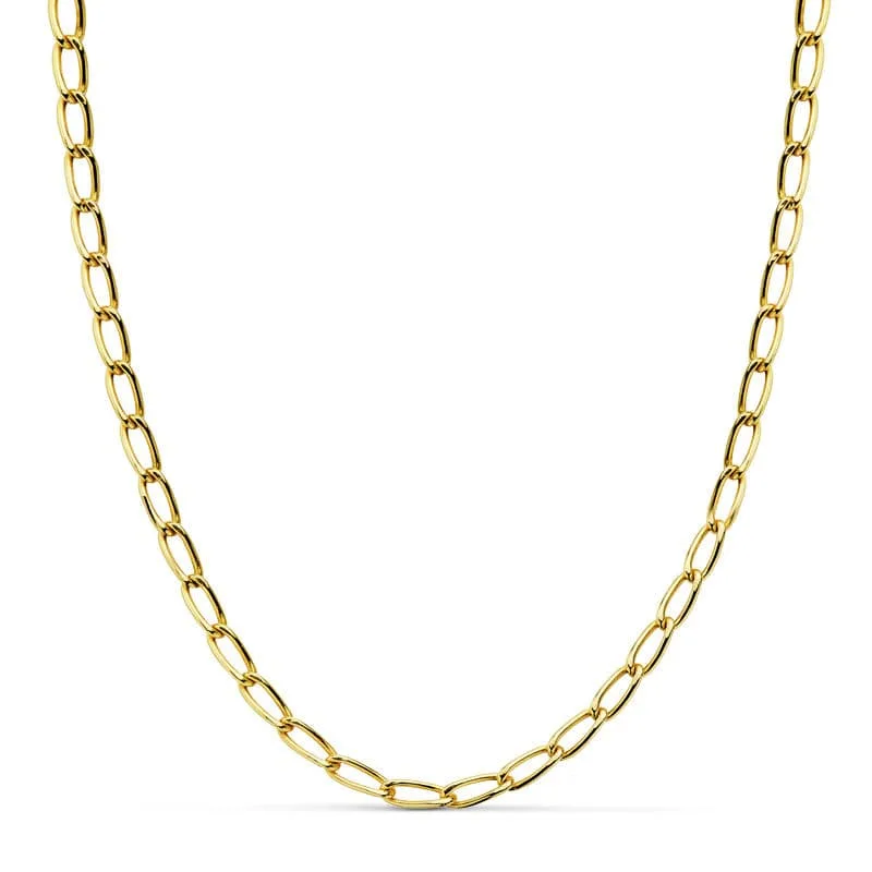 18K CADENA ORO AMARILLO BILBAO HUECA 4 MM -50CM